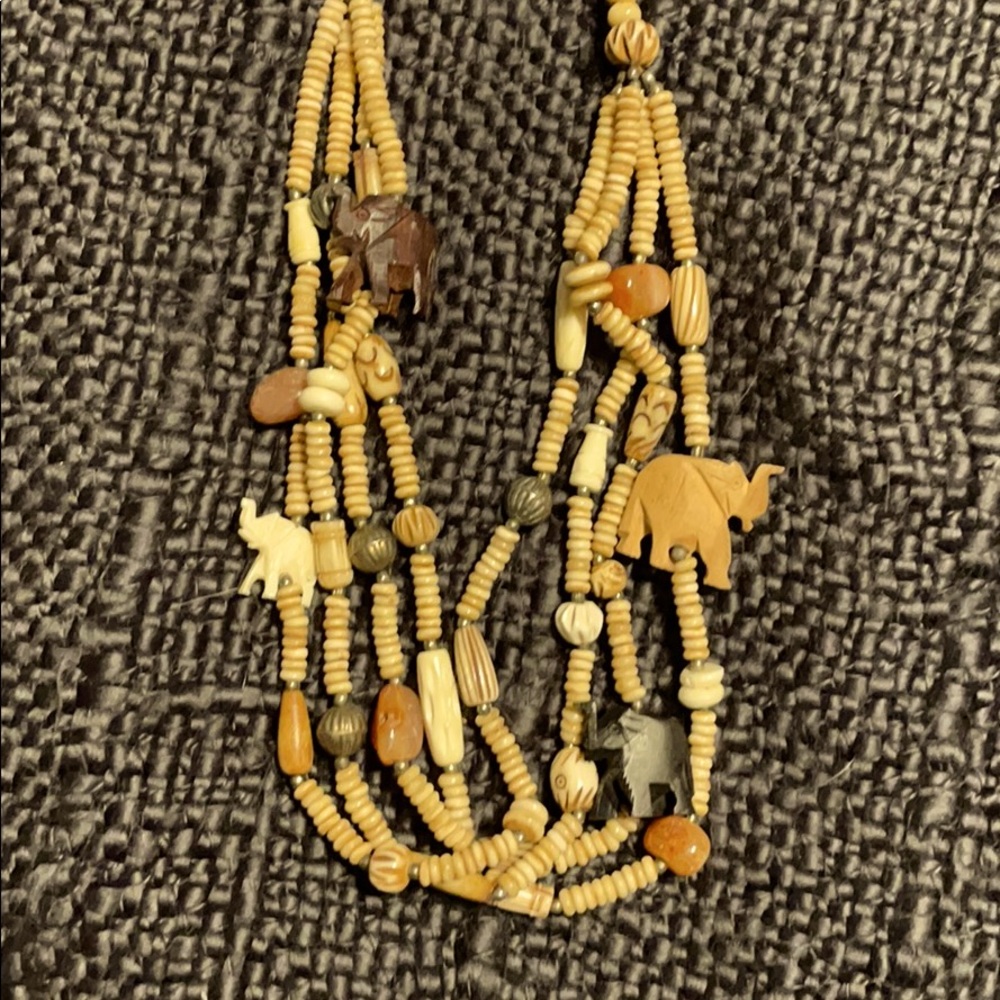 Elephant bead necklace